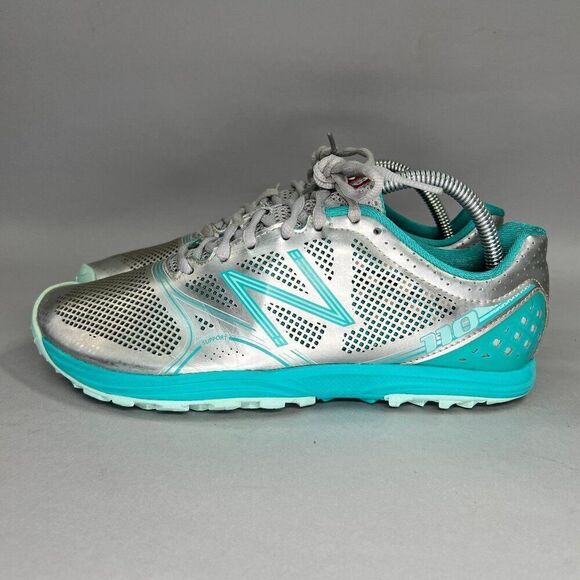 New Balance 110 Trail Running Shoes Women's Size 9.5 Silver & Turquoise Sneakers - Picture 4 of 12